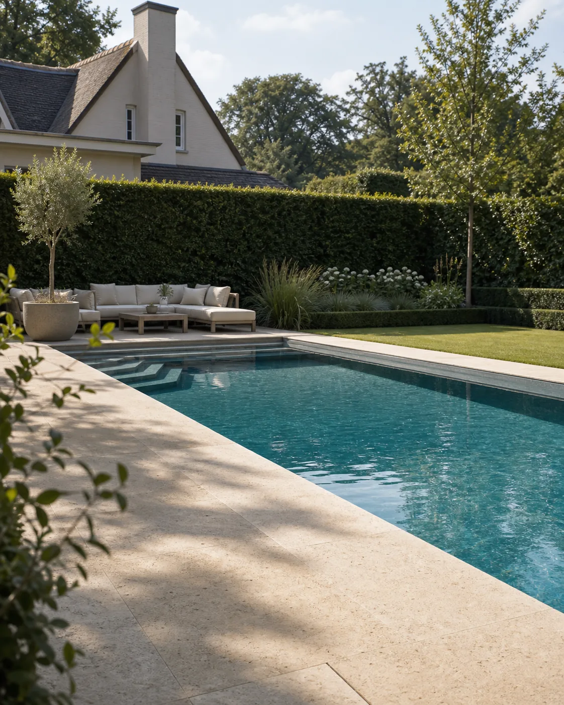 Skimmerbad bij een villa in Zeist
